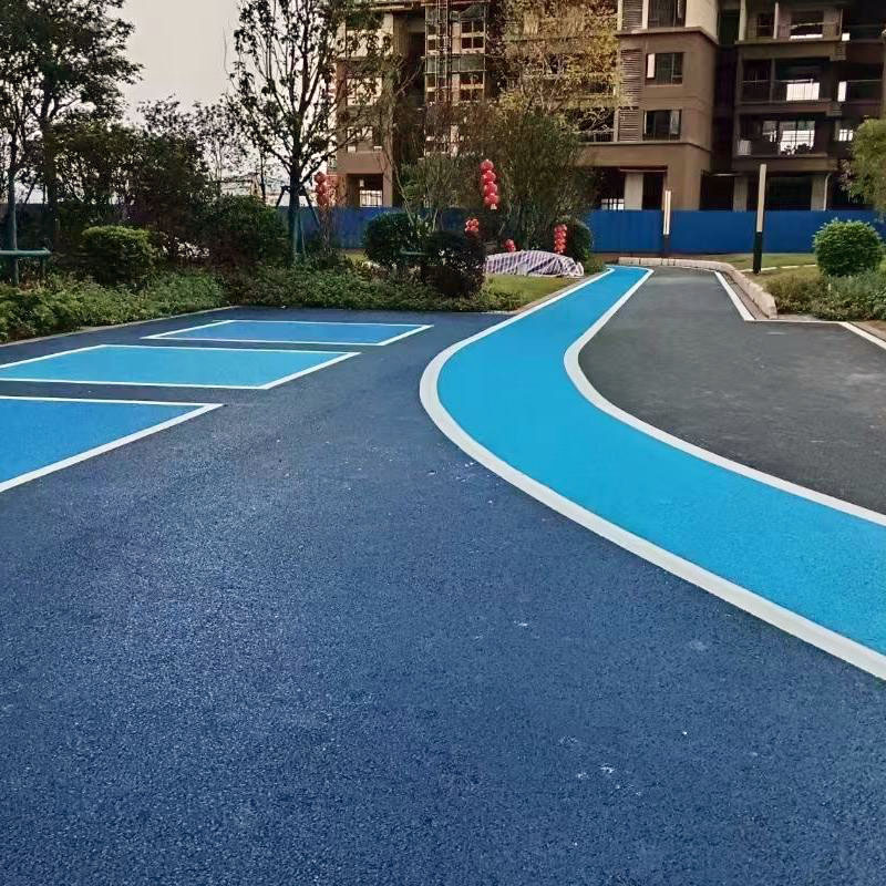 透水混凝土路面怎么做成彩色的