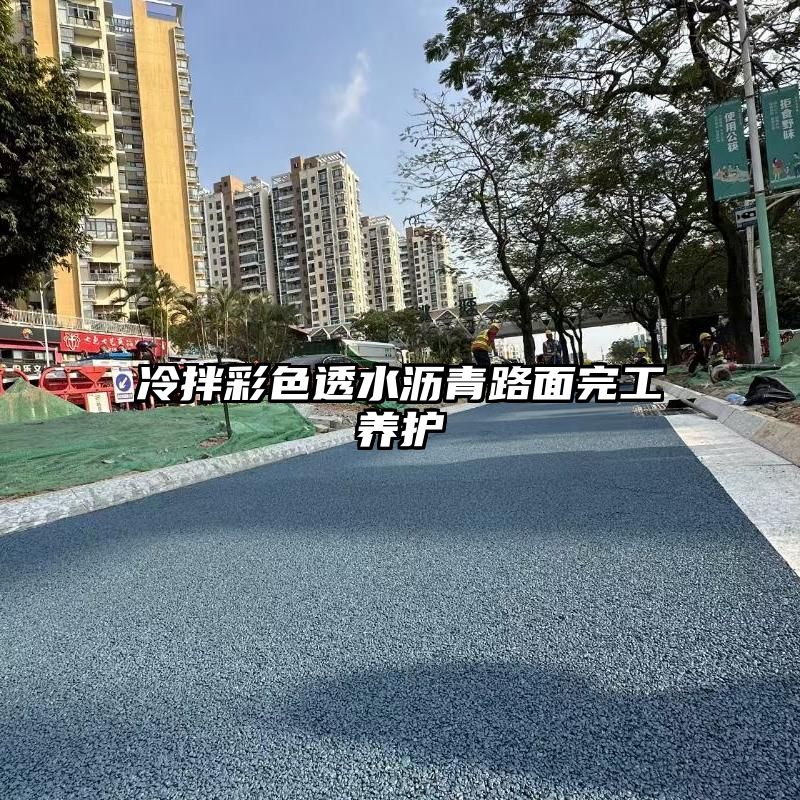 冷拌彩色透水沥青路面完工养护