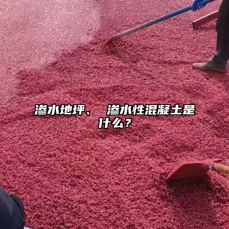 渗水地坪、 渗水性混凝土是什么？